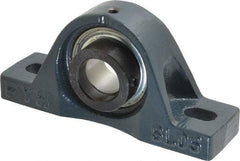 Value Collection - 5-1/2" OALBall Bearing Pillow Block - Cast Iron - Americas Industrial Supply