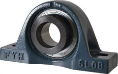 Value Collection - 7-1/8" OALBall Bearing Pillow Block - Cast Iron - Americas Industrial Supply