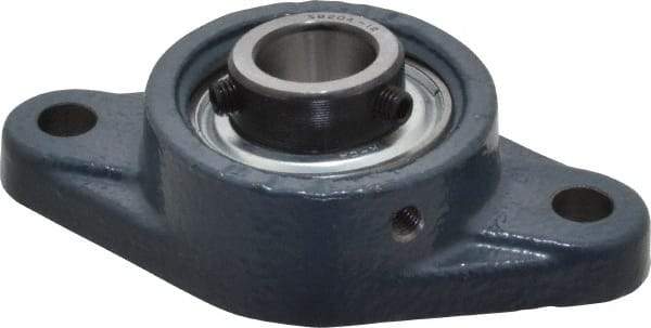 Value Collection - 4-13/32" OALBall Bearing Pillow Block - Cast Iron - Americas Industrial Supply
