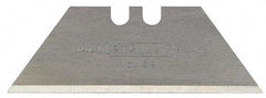 Stanley - 5 Piece Carbon Steel Utility Knife Blade - 2" OAL, 0.017" Blade Thickness - Americas Industrial Supply