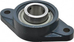 Value Collection - 6-1/8" OALBall Bearing Pillow Block - Cast Iron - Americas Industrial Supply