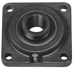 Value Collection - 5-3/8" OALBall Bearing Pillow Block - Cast Iron - Americas Industrial Supply