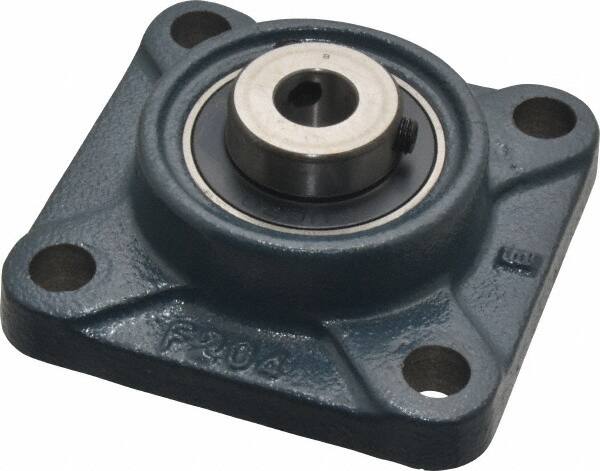 Value Collection - 3-3/8" OALBall Bearing Pillow Block - Cast Iron - Americas Industrial Supply