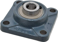 Value Collection - 3-3/8" OALBall Bearing Pillow Block - Cast Iron - Americas Industrial Supply