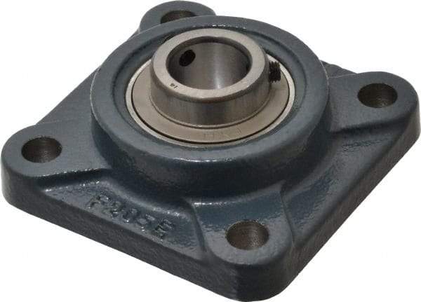 Value Collection - 3-3/4" OALBall Bearing Pillow Block - Cast Iron - Americas Industrial Supply