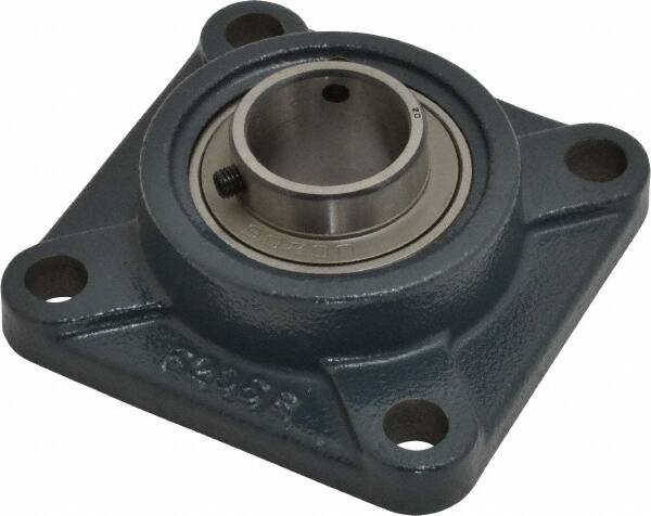 Value Collection - 4-1/4" OALBall Bearing Pillow Block - Cast Iron - Americas Industrial Supply