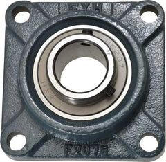 Value Collection - 4-5/8" OALBall Bearing Pillow Block - Cast Iron - Americas Industrial Supply