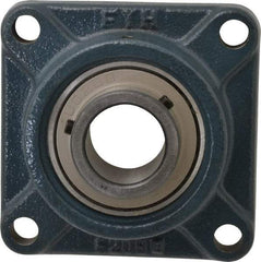 Value Collection - 5-1/8" OALBall Bearing Pillow Block - Cast Iron - Americas Industrial Supply