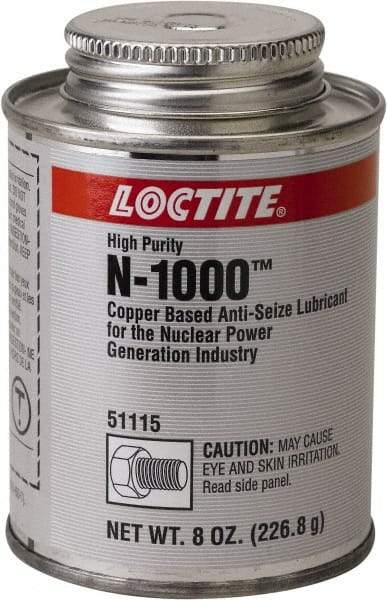 Loctite - 8 oz Brush Top Anti-Seize Lubricant - Copper, 1,800°F, Copper - Americas Industrial Supply