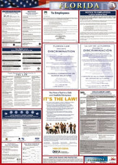 NMC - 24" Wide x 40" High Laminated Paper Labor Law Information Poster - Florida Jurisdiction, 0.03" Thick, English - Americas Industrial Supply