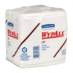 WypAll - L20 1/4 Fold General Purpose Wipes - Poly Pack, 12-1/2" x 12-1/2" Sheet Size, White - Americas Industrial Supply