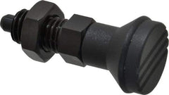 Gibraltar - 5/8-11, 23mm Thread Length, 8mm Plunger Diam, Knob Handle Indexing Plunger - Plunger Style B, 26mm Body Length, 74mm OAL, Steel - Americas Industrial Supply