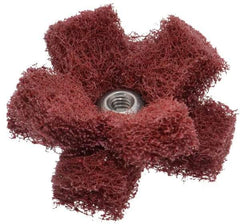 Standard Abrasives - 1-1/2" Diam Medium Density Cross Buff - 2 Plys, 8-32 Thread, Very Fine Grade, 20,000 Max RPM - Americas Industrial Supply