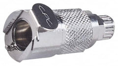 CPC Colder Products - PTF Brass, Quick Disconnect, Valved Inline Coupling Body - 250 Max psi, -40 to 180°F, 1.87" OAL x 0.89" Overall Height, Chrome Plated - Americas Industrial Supply