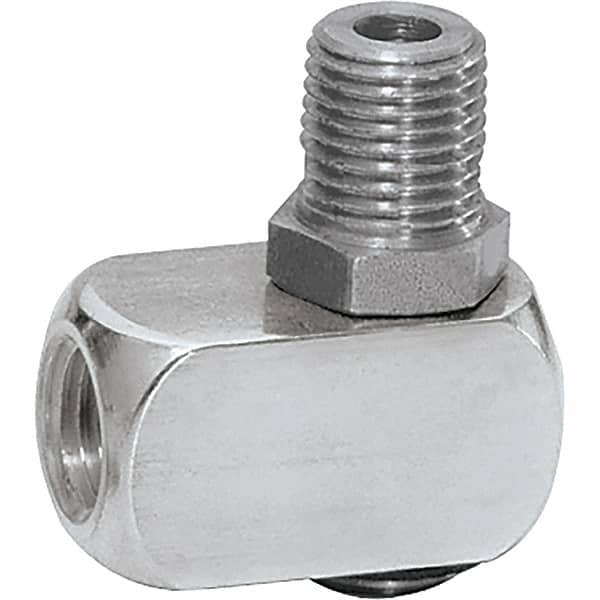 Dynabrade - 1/2 Male NPT Pneumatic Hose Single Pivot Fitting - Aluminum - Americas Industrial Supply