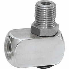 Dynabrade - 1/2 Male NPT Pneumatic Hose Single Pivot Fitting - Aluminum - Americas Industrial Supply