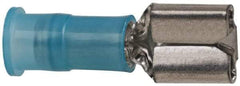 3M - 16 to 14 AWG, Nylon, Partially Insulated, Female Wire Disconnect - 1/4 Inch Wide Tab, Blue, RoHS 2011/65/EU Compliant - Americas Industrial Supply