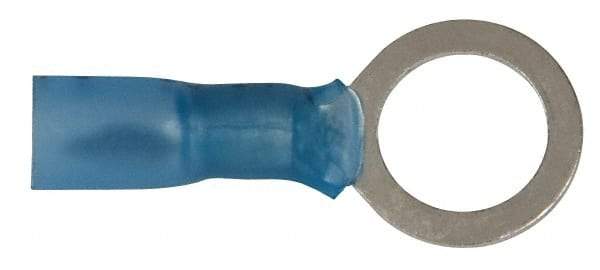 3M - 16-14 AWG Partially Insulated Crimp Connection Circular Ring Terminal - 3/8" Stud, Copper Contact - Americas Industrial Supply