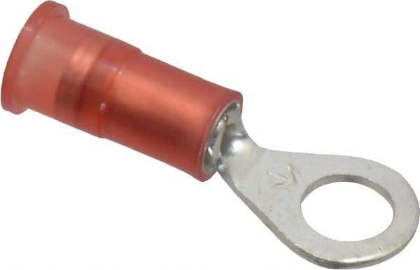 3M - 22-18 AWG Partially Insulated Crimp Connection Circular Ring Terminal - #10 Stud, Copper Contact - Americas Industrial Supply