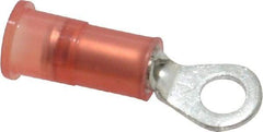 3M - 22-18 AWG Partially Insulated Crimp Connection Circular Ring Terminal - #6 Stud, Copper Contact - Americas Industrial Supply