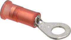 3M - 22-18 AWG Partially Insulated Crimp Connection Circular Ring Terminal - #8 Stud, Copper Contact - Americas Industrial Supply