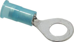 3M - 16-14 AWG Partially Insulated Crimp Connection Circular Ring Terminal - 1/4" Stud, Copper Contact - Americas Industrial Supply