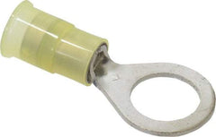 3M - 12-10 AWG Partially Insulated Crimp Connection Circular Ring Terminal - 3/8" Stud, Copper Contact - Americas Industrial Supply