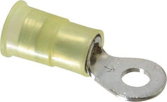 3M - 12-10 AWG Partially Insulated Crimp Connection Circular Ring Terminal - #8 Stud, Copper Contact - Americas Industrial Supply