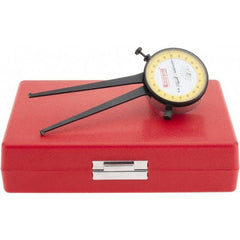 SPI - 3/8 to 1-3/8" Inside Dial Caliper Gage - 0.001" Graduation, 0.038mm Accuracy, 3-1/4" Leg Length, Ball Contact Points - Americas Industrial Supply