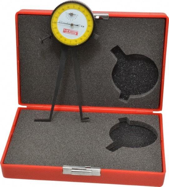 SPI - 1-1/2 to 2-1/2" Inside Dial Caliper Gage - 0.001" Graduation, 0.038mm Accuracy, 3-1/4" Leg Length, Ball Contact Points - Americas Industrial Supply