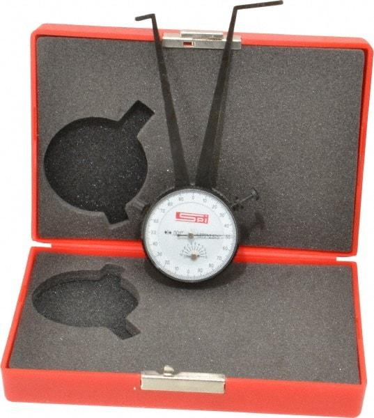 SPI - 1-7/8 to 2-7/8" Inside Dial Caliper Gage - 0.001" Graduation, 0.038mm Accuracy, 3-1/4" Leg Length, Ball Contact Points - Americas Industrial Supply