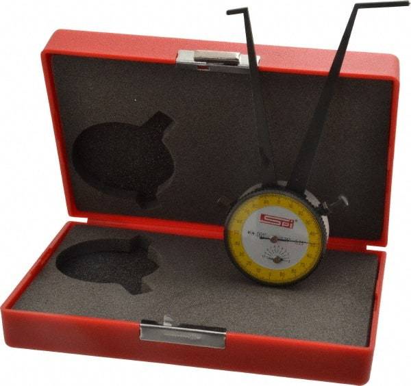 SPI - 2-1/4 to 3-1/4" Inside Dial Caliper Gage - 0.001" Graduation, 0.038mm Accuracy, 3-1/4" Leg Length, Ball Contact Points - Americas Industrial Supply