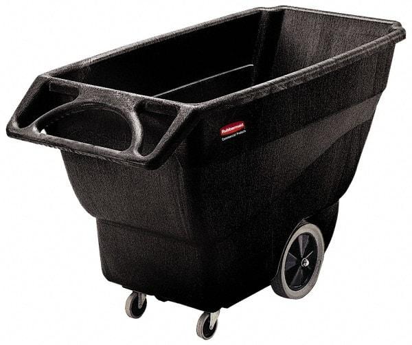 Rubbermaid - 1,000 Lb Load Capacity, 3/4 Cu Yd, Structural Foam Tilt Truck - 30-1/4" Wide x 64-1/2" Long x 38" High, Black - Americas Industrial Supply