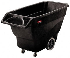 Rubbermaid - 1,000 Lb Load Capacity, 3/4 Cu Yd, Structural Foam Tilt Truck - 30-1/4" Wide x 64-1/2" Long x 38" High, Black - Americas Industrial Supply