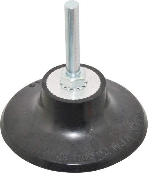 Value Collection - 3" Diam Quick-Change Type R Disc Backing Pad - 1/4" Shank Diam, Hard Density, 20,000 RPM - Americas Industrial Supply