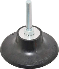 Value Collection - 3" Diam Quick-Change Type R Disc Backing Pad - 1/4" Shank Diam, Hard Density, 20,000 RPM - Americas Industrial Supply
