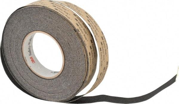 3M - Black Solid Color Anti-Slip Vinyl Tape - 1" Wide x 60' Long, Heavy/High Traffic - Americas Industrial Supply