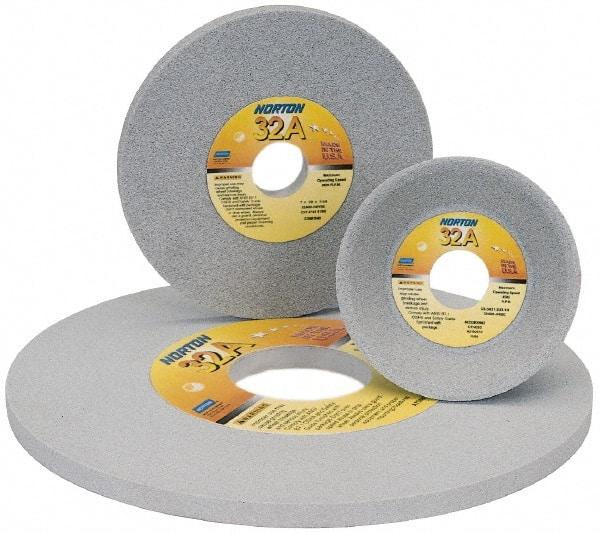 Norton - 16" Diam x 5" Hole x 2" Wide Centerless & Cylindrical Grinding Wheel - 46 Grit, Aluminum Oxide, Type 1, Coarse Grade, Vitrified Bond, No Recess - Americas Industrial Supply