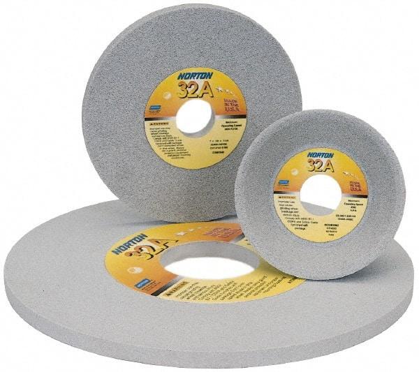 Norton - 20" Diam x 8" Hole x 3" Thick, I Hardness, 46 Grit Surface Grinding Wheel - Aluminum Oxide, Type 7, Coarse Grade, Vitrified Bond, Two-Side Recess - Americas Industrial Supply