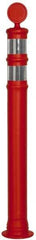 PRO-SAFE - 42" High x 4" Wide Reflective Delineator Post - Plastic, 2 Lbs, Fluorescent Orange - Americas Industrial Supply