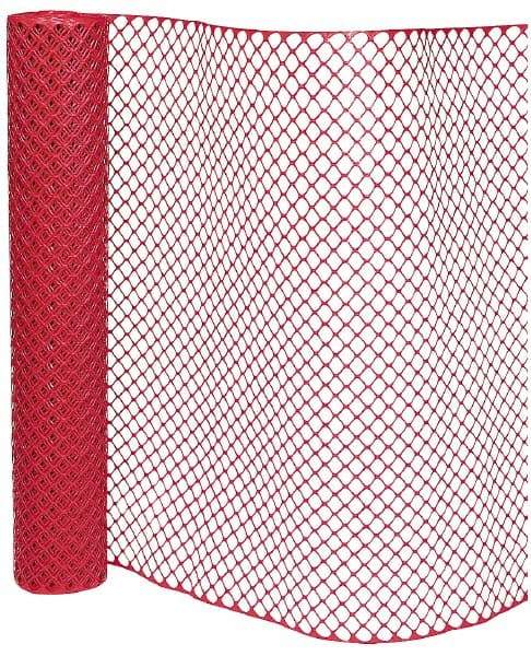 PRO-SAFE - 50' Long x 4' High, Orange Reusable Safety Fence - 1-15/32" x 1-15/32" Mesh - Americas Industrial Supply