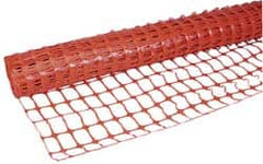 PRO-SAFE - 100' Long x 4' High, Orange Temporary Warning Barrier Fence - 3-1/2" x 2" Mesh - Americas Industrial Supply