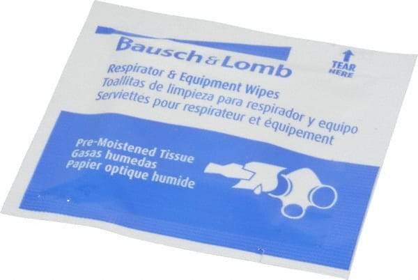 Bausch & Lomb - Facepiece Alcohol-Free Wipes - 8" Long x 5" Wide - Americas Industrial Supply