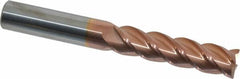 Accupro - 1/2", 4 Flute, Single End, Solid Carbide, 0.02" Corner Radius End Mill - 4" OAL, 40° Helix, Right Hand Flute, 2" LOC, Right Hand Cut - Americas Industrial Supply