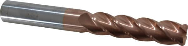 Accupro - 3/4", 4 Flute, Single End, Solid Carbide, 1/8" Corner Radius End Mill - 6" OAL, 40° Helix, Right Hand Flute, 3" LOC, Right Hand Cut - Americas Industrial Supply