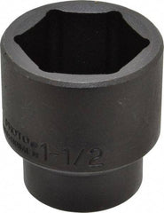 Proto - 1/2" Drive 1-1/2" Standard Impact Socket - 6 Points, 2-15/64" OAL - Americas Industrial Supply