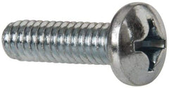 Value Collection - #12-24 UNC, 3/4" Length Under Head Phillips Drive Machine Screw - Pan Head, Grade 2 Steel, Zinc-Plated Finish, Without Washer - Americas Industrial Supply