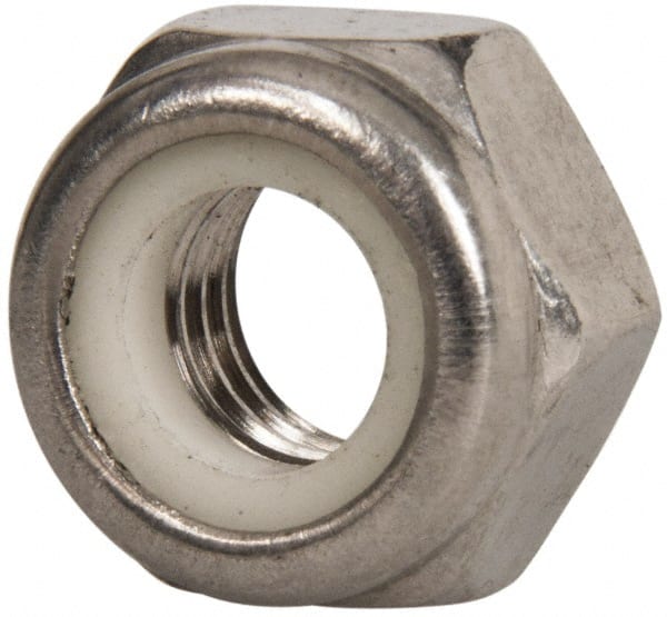 Value Collection - M2.5x0.45 Metric Coarse 18-8 & Austenitic Grade A2 Hex Lock Nut with Nylon Insert - 2.5mm High, Uncoated - Americas Industrial Supply