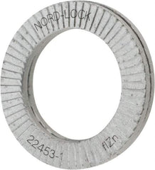 Nord-Lock - 5/8", Zinc Flake, Steel Wedge Lock Washer - Grade 2, 0.662 to 0.678" ID - Americas Industrial Supply