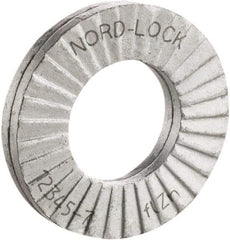 Nord-Lock - 1/4", Zinc Flake, Steel Wedge Lock Washer - Grade 2, 0.276 to 0.284" ID - Americas Industrial Supply